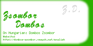 zsombor dombos business card